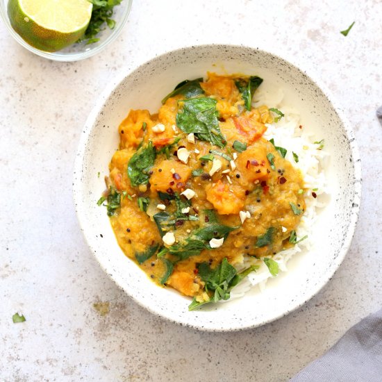 Red Lentil Butternut Squash Curry