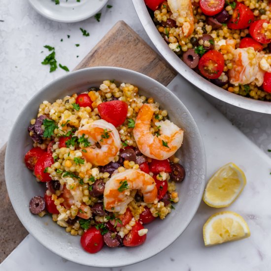 Mediterranean Couscous with Shrimp