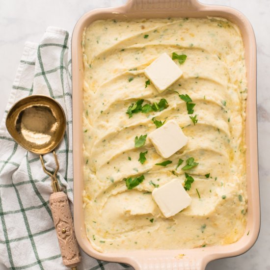 Rustic & Rich Baked Mashed Potatoes