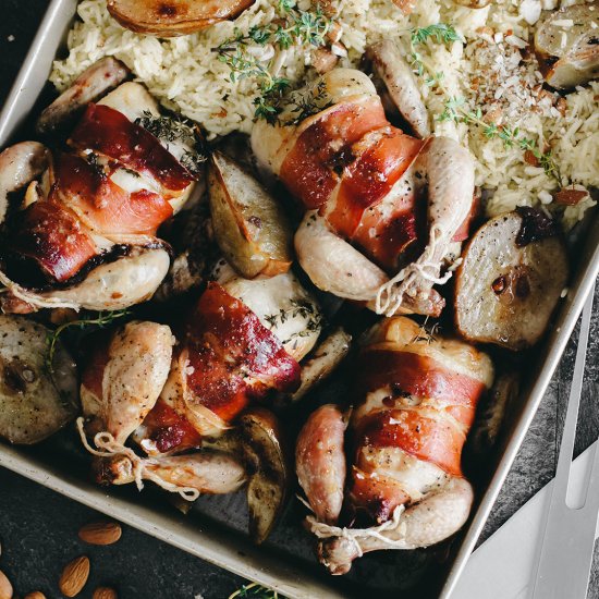 Pancetta Poussin & Roasted Pears