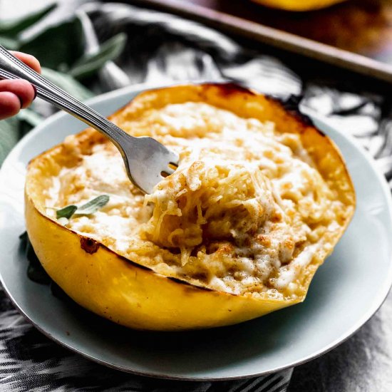 Creamy Pumpkin Spaghetti Squash