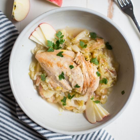 Instant Pot Chicken Apples Cabbage