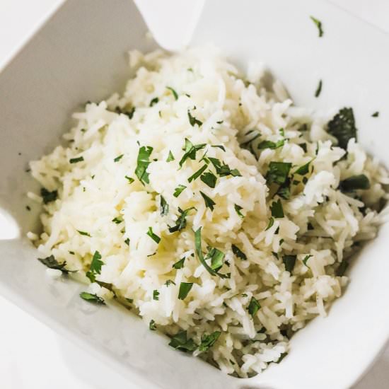 Perfect Basmati-Cilantro Rice