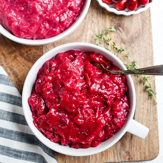 Paleo Whole30 Easy Cranberry Sauce