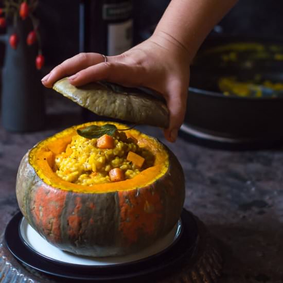 Brown Rice Risotto with Pumpkin