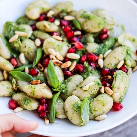 Bean-Pesto Salad with Pomegranate