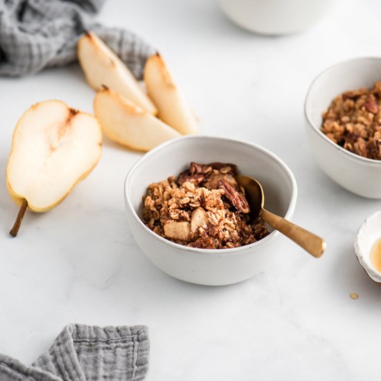 Apple & Pear Baked Maple Oatmeal