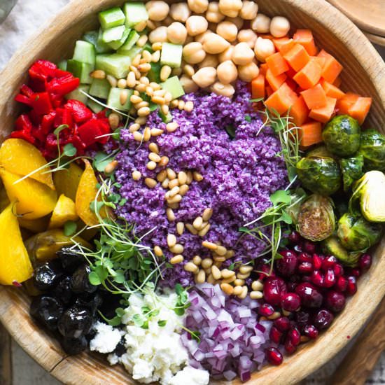 Purple Cauliflower Rice Salad