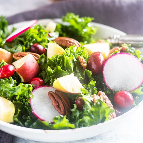 Apple Cranberry Kale Salad