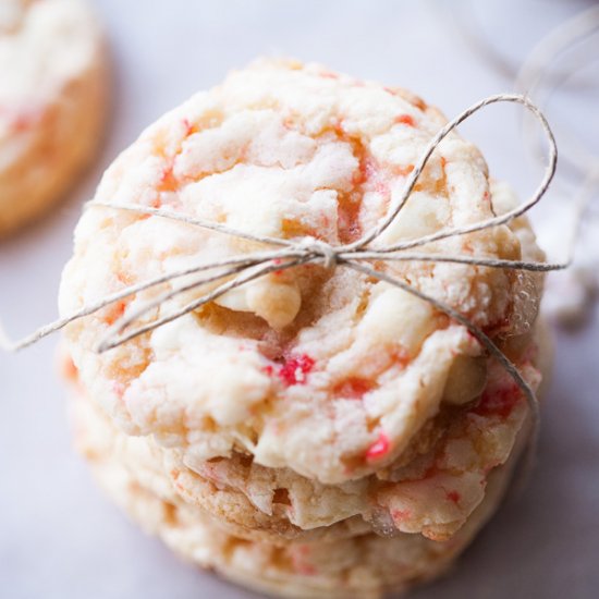 White Chocolate Candy Cane Cookies