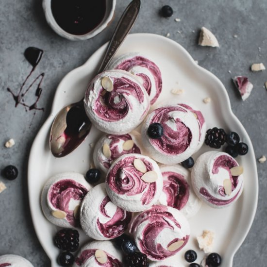 Blueberry Meringue Cookies