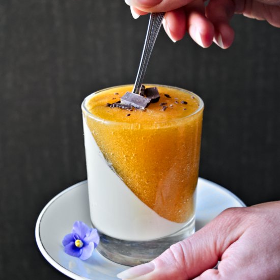 Persimmon panna cotta