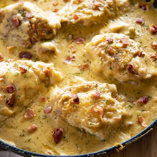 One Pan Smothered Chicken