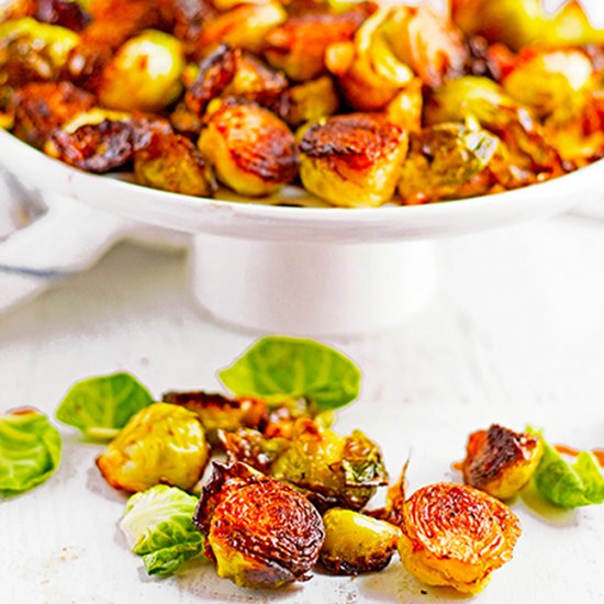 Balsamic Garlic Brussels Sprouts