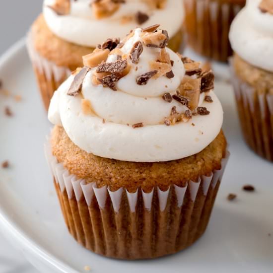 Grain-Free Banana Toffee Cupcakes