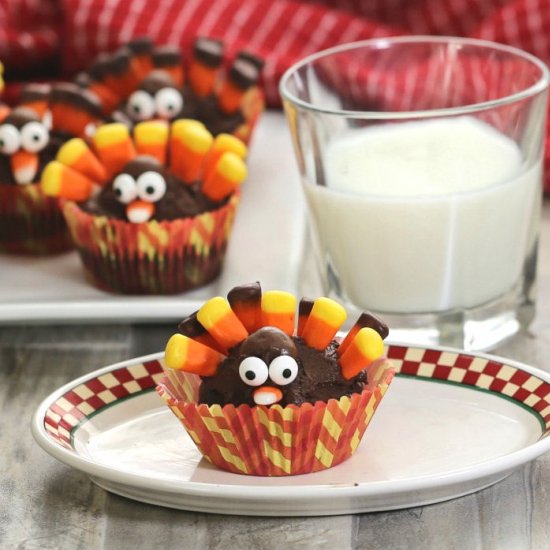 Candy Corn Turkey Cupcakes