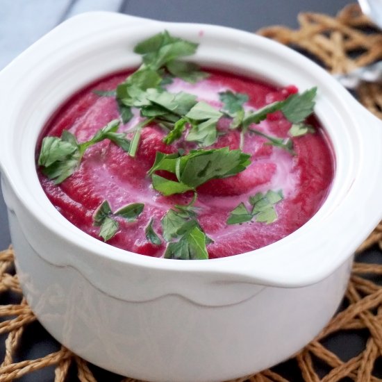 Creamy Beet Soup With Sauerkraut