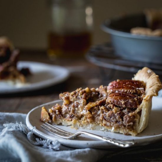 Vegan Salted Bourbon Pecan Pie