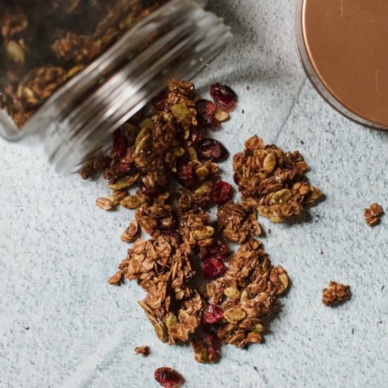 Chocolate Cranberry Pumpkin Granola