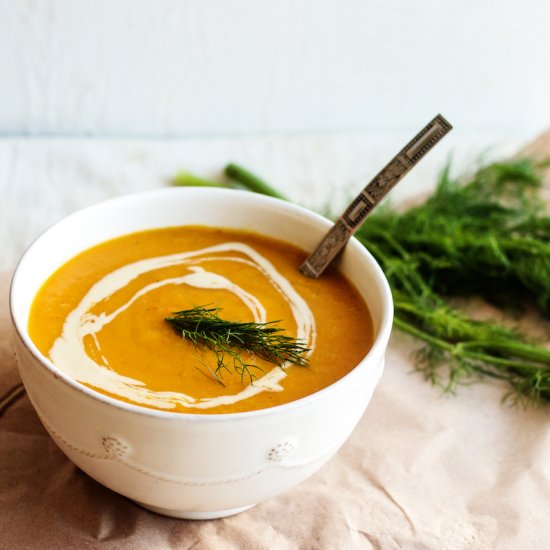 Carrot Sweet Potato Fennel Soup