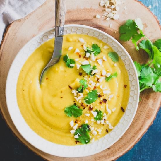 Creamy Coconut Delicata Squash Soup