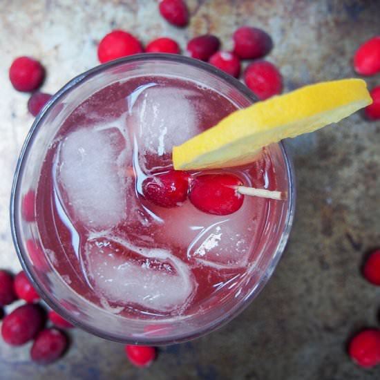 Cranberry whiskey sour