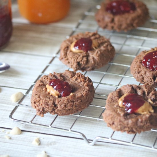 PB&J Flourless Cookies