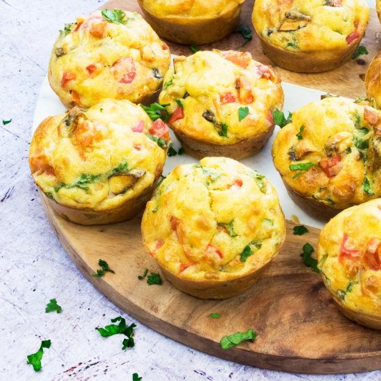 Cheese & Veg Savory Picnic Muffins