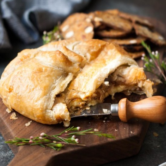 Baked Puff Pastry Wrapped Brie