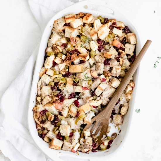 Sourdough Cranberry Apple Stuffing