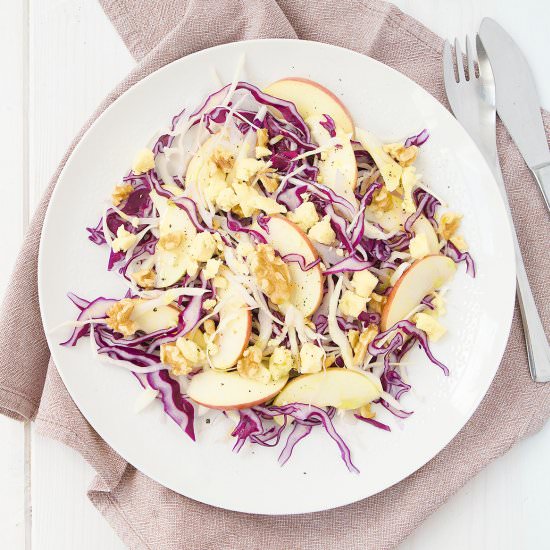 Cabbage and apple slaw