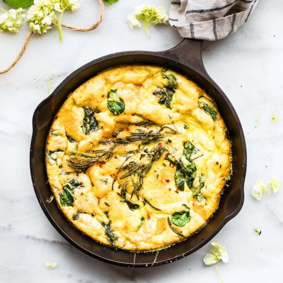 Pumpkin Frittata with Fried Herbs