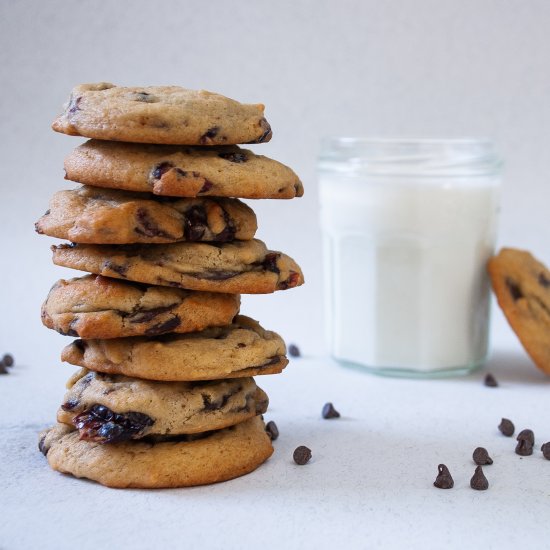 Miso Dark Chocolate Cherry Cookies