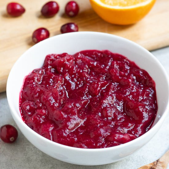 homemade cranberry sauce