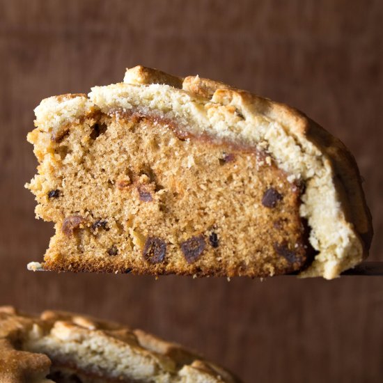 Christmas cake with almond paste