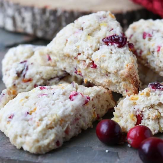 Healthy Cranberry Orange Scones