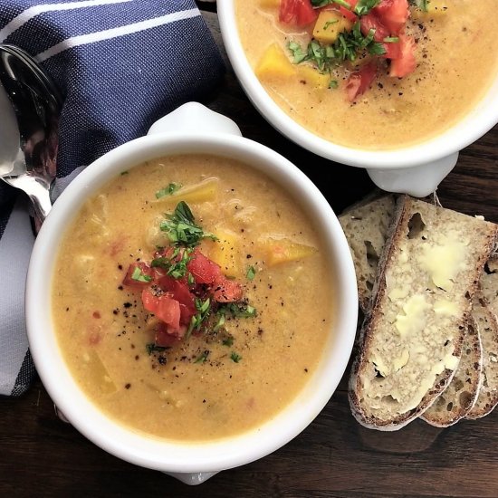 Butternut Squash Apple Curry Soup