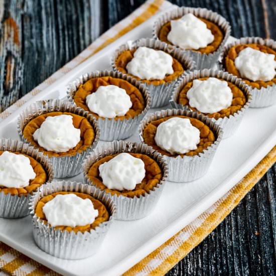 Sugar-Free Pumpkin Mini Cheesecakes