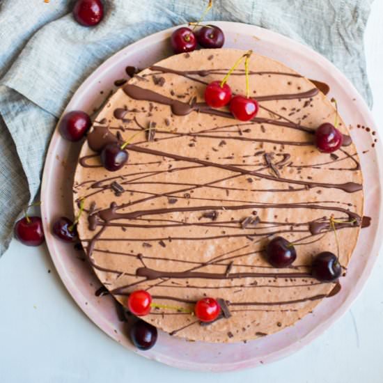 Chocolate Cherry Ice Cream Tart