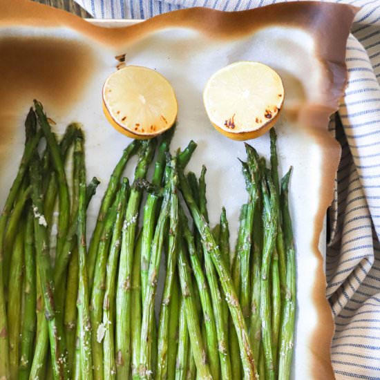 5-Minute Lemony Broiled Asparagus