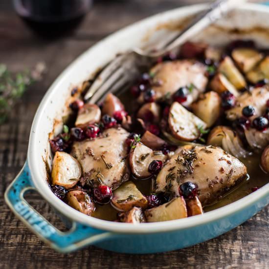 Cranberry-Pinot Nior Chicken Roast