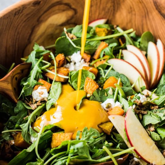 Roasted Pumpkin Spinach Salad