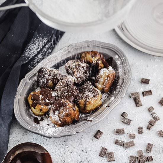 Vegan Chocolate Fried Donuts