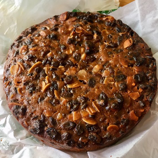 Whiskey soaked Christmas cake