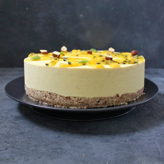 Vegan No Bake Mango Cheesecake