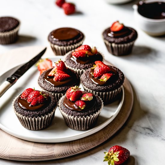 Flourless Chocolate Cupcakes