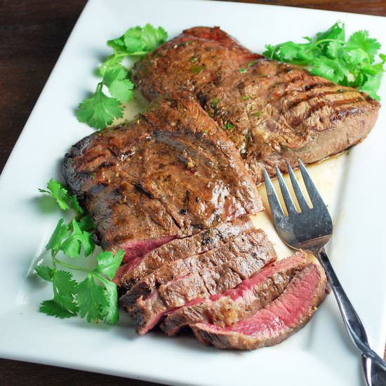 Garlic Lime Grilled Flat Iron Steak