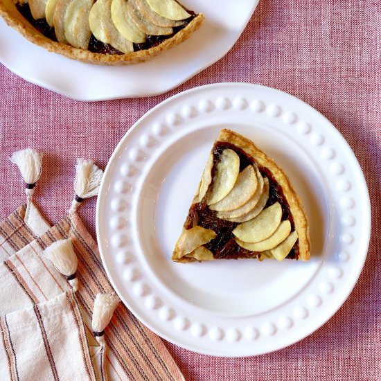 Onion Jam Tart with Cheddar Crust