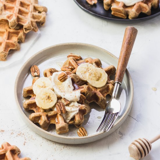 Banana Chai Waffles