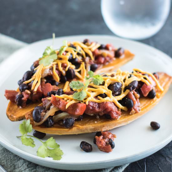 Sweet Potato Chili Boats